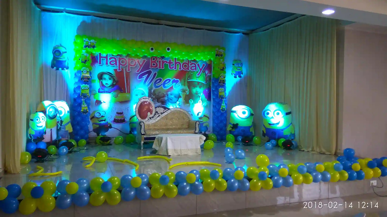 Hall decorated for event